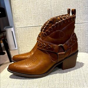 Brown Leather Ankle Boots